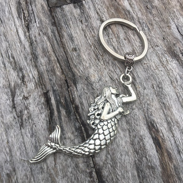 Mermaid Key Chain | Mermaid Key Ring | Mermaid Purse Clip | Stocking Stuffer | Bridesmaid Gift | Mermaid Gift | Nautical | Beach |