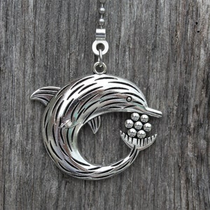 DOLPHIN Fan Pull | Dolphin Decor | Porpoise | Fan Pull | Key Chain | Hostess Gift | Housewarming | Hostess | Nautical | Ocean | Diver
