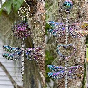 Colorful Dragonfly Christmas Ornament | Memorial Gift | Dragonfly | Dragonfly Ornament