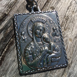 MADONNA and CHILD Key Chain | Virgin and Child Key Ring | Madonna Purse Charm | Stocking Stuffer | Religious Gift | Gift Tag | Catholic