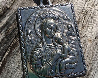 MADONNA and CHILD Key Chain | Virgin and Child Key Ring | Madonna Purse Charm | Stocking Stuffer | Religious Gift | Gift Tag | Catholic