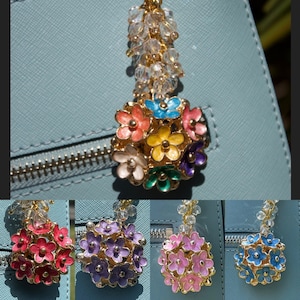 BOUQUET of BLING Purse Clip | Flower Purse Charm | Crytal Purse Charm | Purse Clip | Gift for Mom