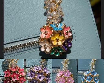 BOUQUET of BLING Purse Clip | Flower Purse Charm | Crytal Purse Charm | Purse Clip | Gift for Mom