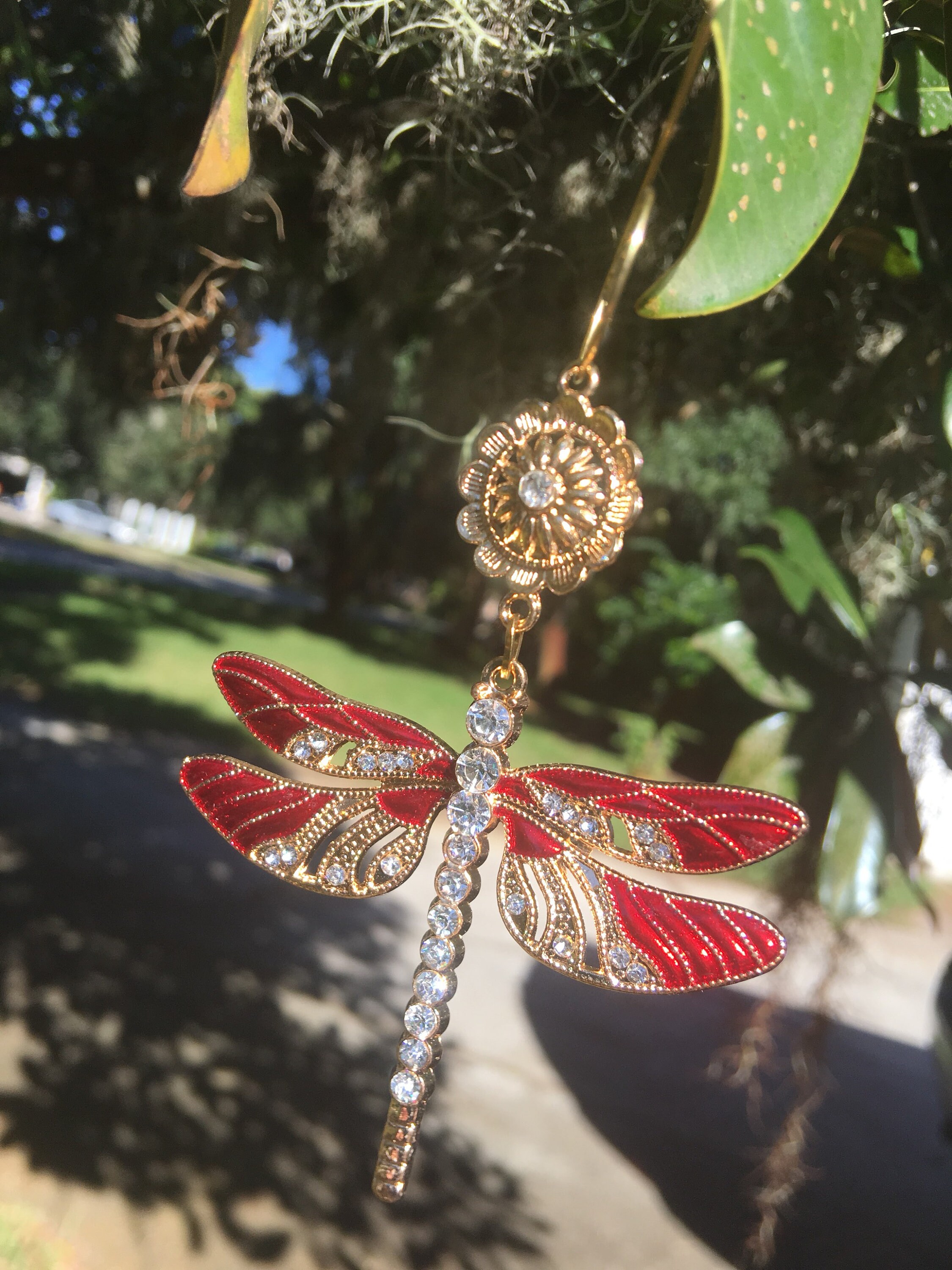 DRAGONFLY Christmas Ornaments Rhinestone Christmas Ornament Etsy