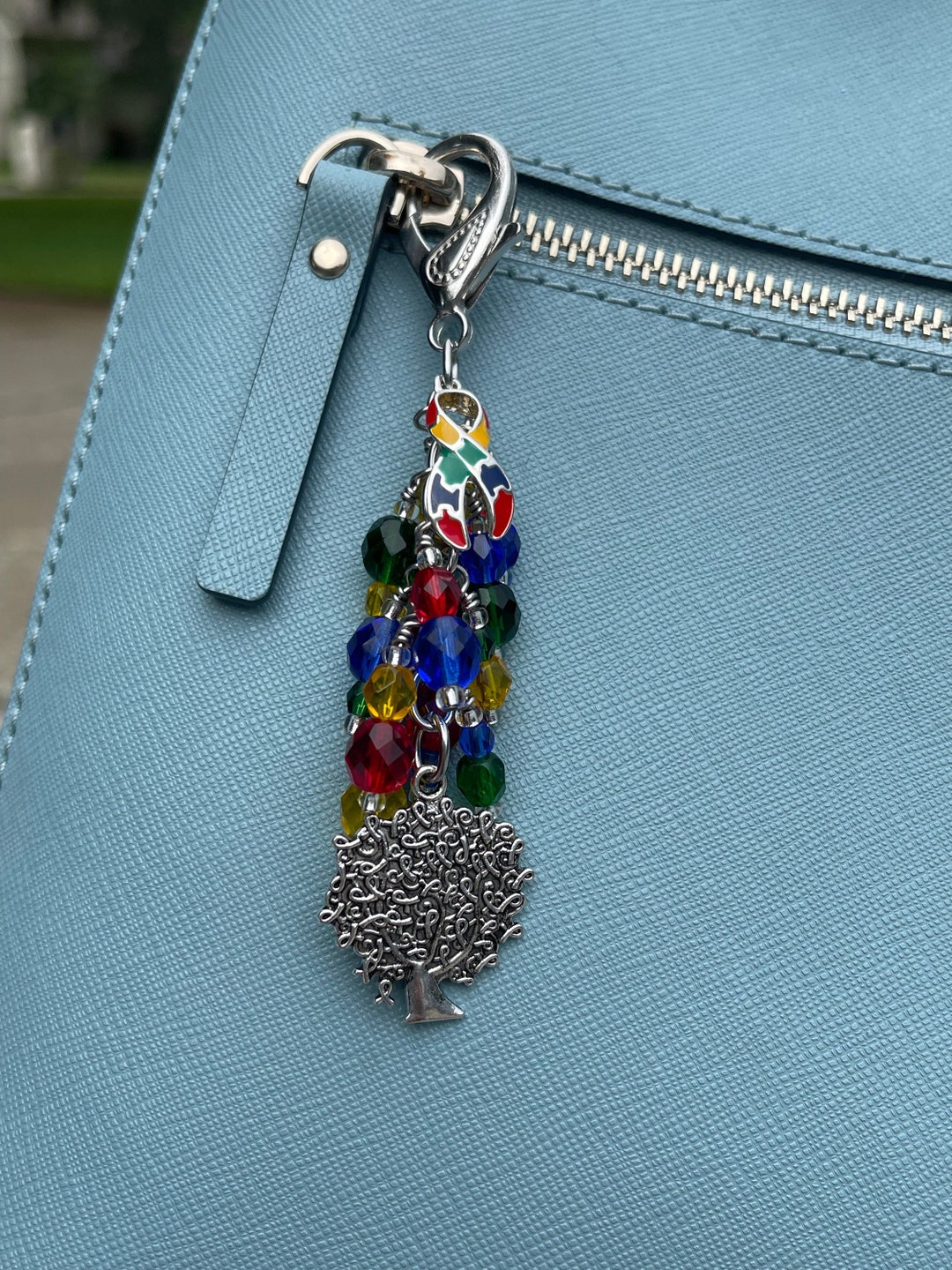 AUTISM Awareness Key Chain | Purse Charm | Autism | Neurodiversity | - Etsy