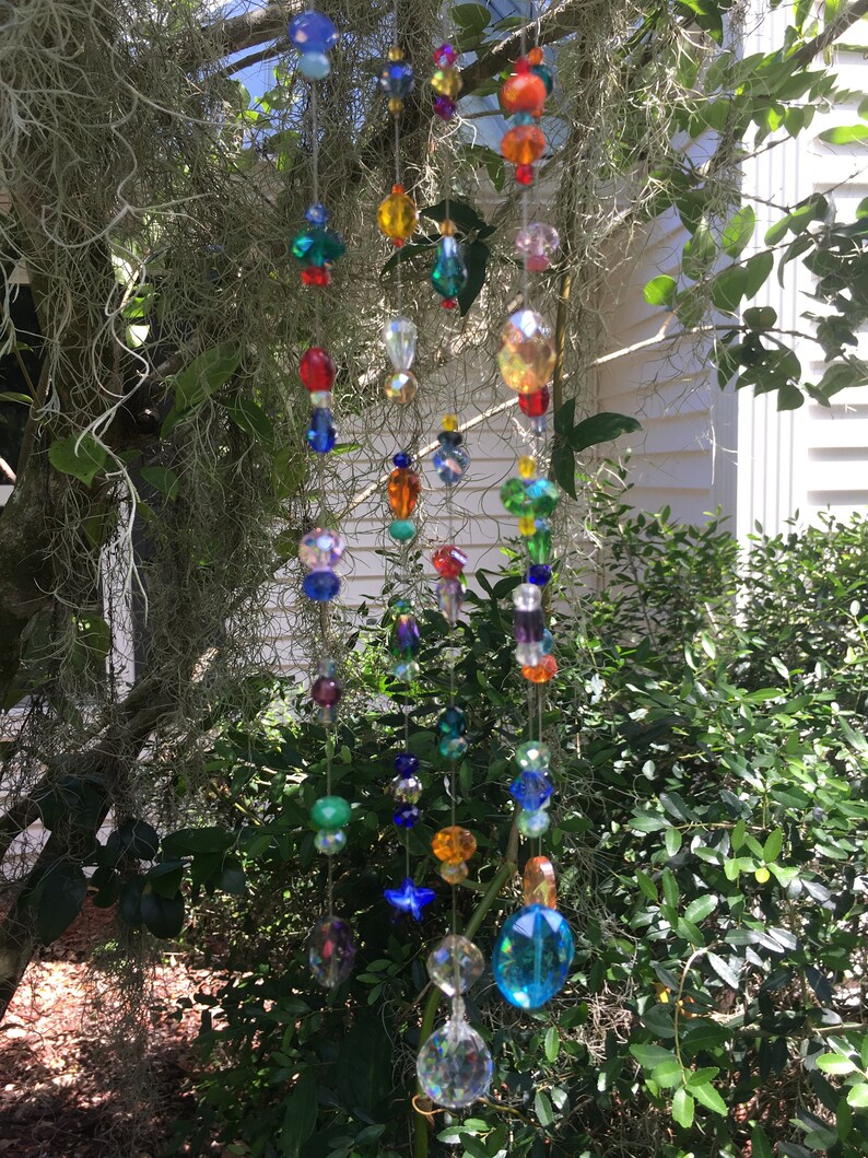 Beaded Suncatcher Glass Suncatcher Colorful Suncatcher Etsy