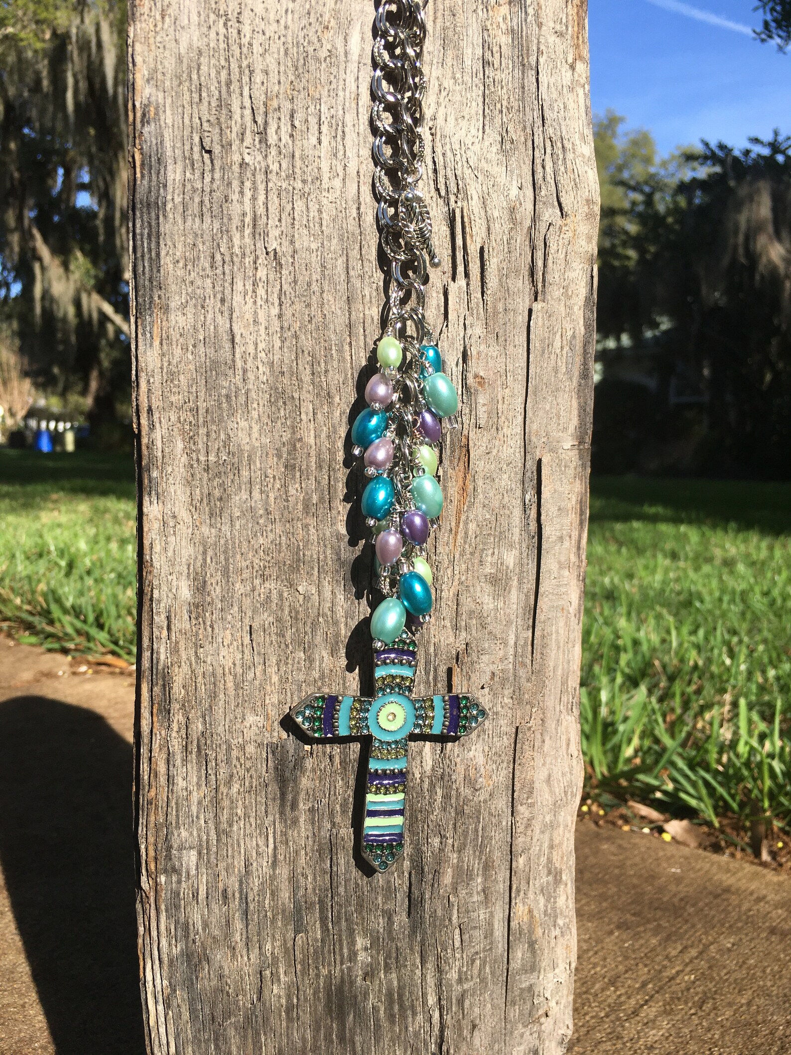 BOHO Religion Cross Car Charm BOHO Car Charm Christian Etsy