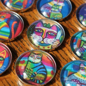 CAT MANIA Colorful Cat Refrigerator Magnet | File Cabinet Magnet | Housewarming Gift | Party Favor | Crazy Cat Lady | Feline