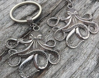 Oktopus Schlüsselanhänger | Oktopus Schlüsselanhänger | Oktopus Geldbörse | Weihnachtsgeschenk | Maritim | Steampunk Geldbörse Charme Schlüsselanhänger | Krake