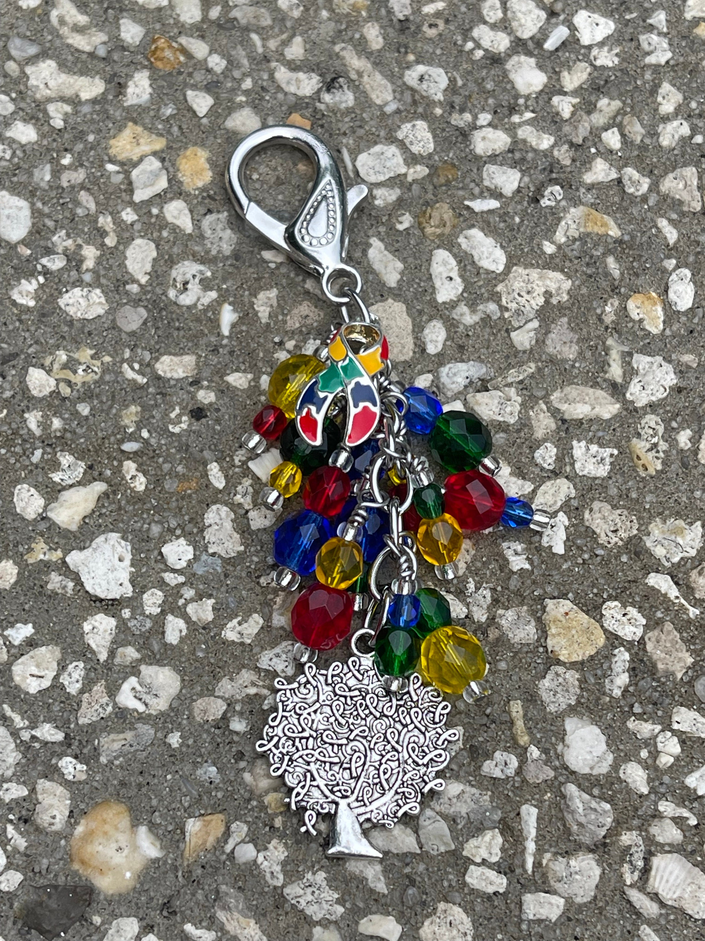 AUTISM Awareness Key Chain | Purse Charm | Autism | Neurodiversity | - Etsy