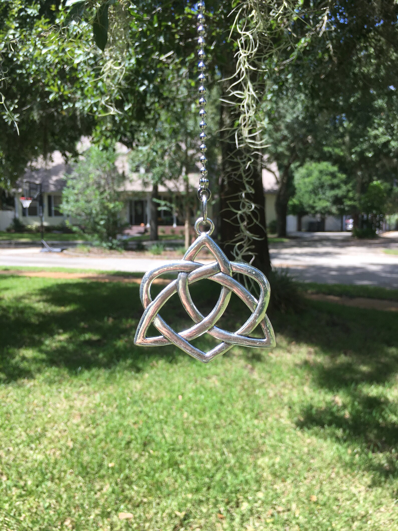 TRINITY KNOT With HEART Fan Pull Celtic Decor Triquetra Etsy