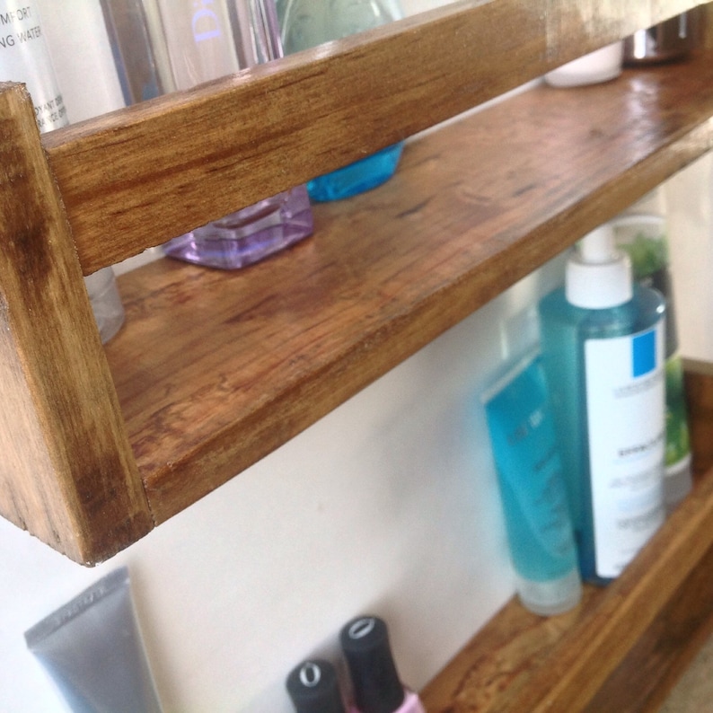 Rustic Floating Shelf Wooden Bathroom Shelves Book Shelf Etsy Australia