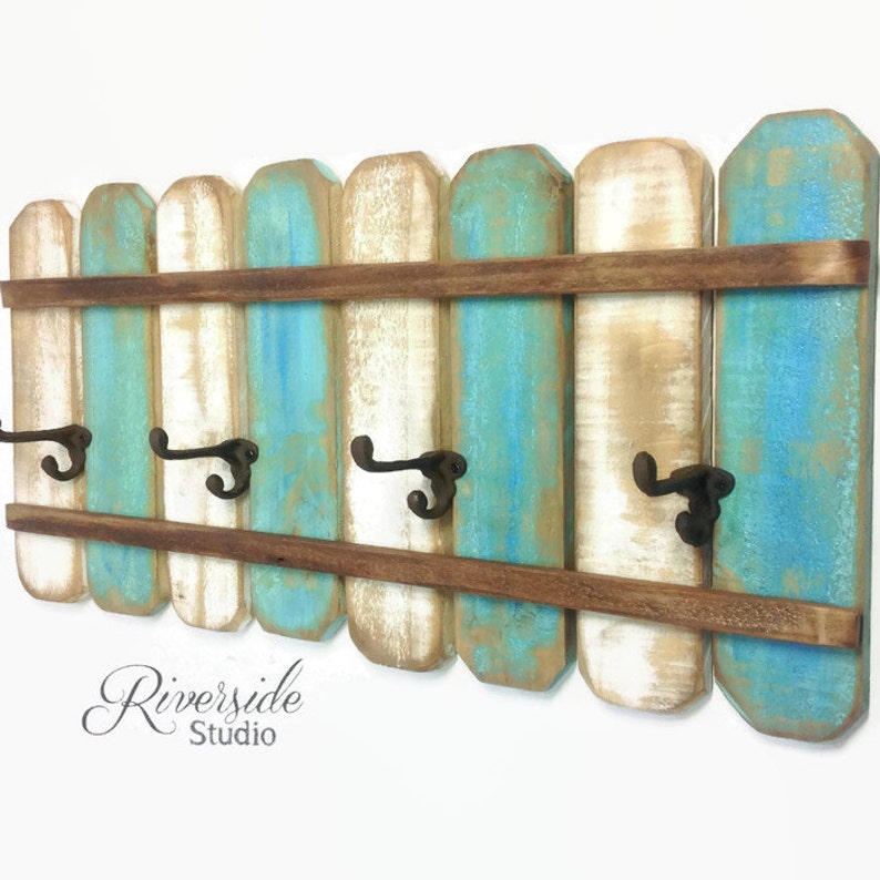 Nautical Wood Coat Rack / Wall Mount Coat Rack / Coat Stand Etsy