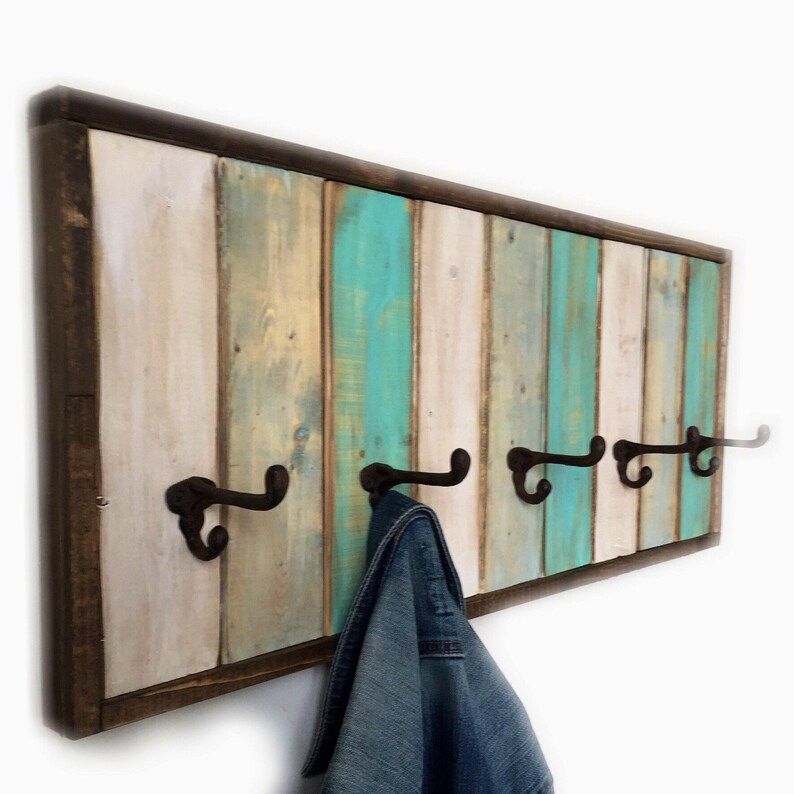 Coat Rack Wall Mounted / Entryway Organizer / Nautical Towel Etsy