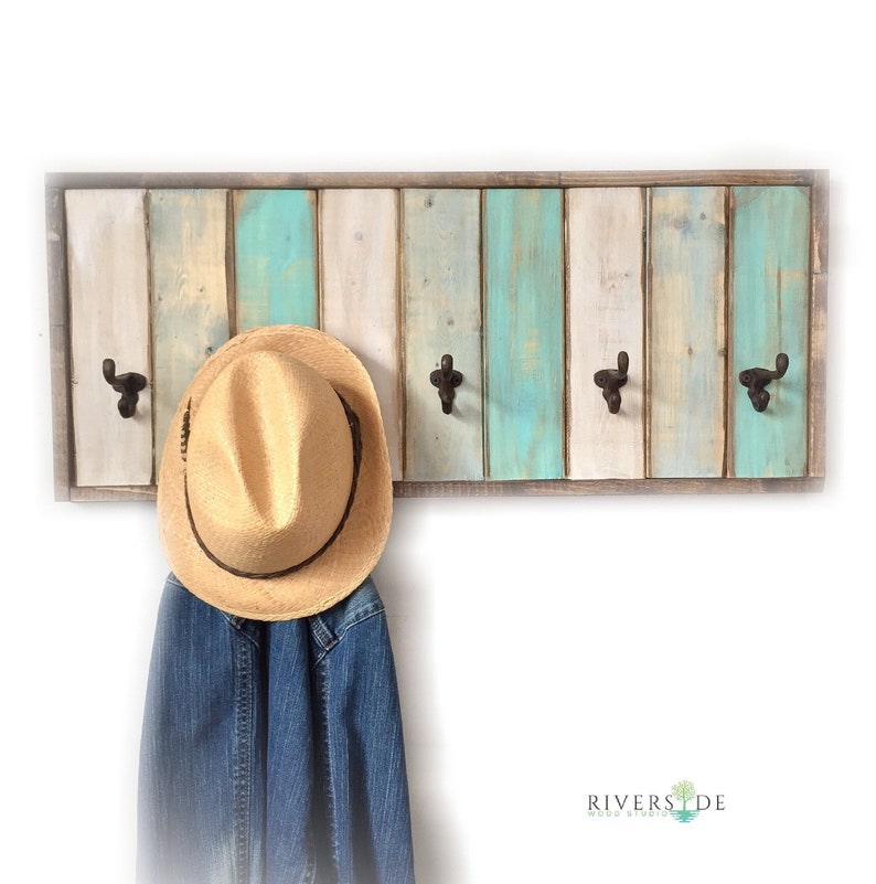 Coat Rack Wall Mounted / Entryway Organizer / Nautical Towel Etsy