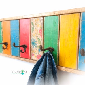 Entryway Organizer Coat Rack / Modern Coat Hook / Rustic Coat Rack / Bathroom Hooks / Reclaimed Wood Wall Art / Farmhouse Coat Rack