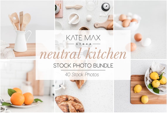 Modern Neutral Kitchen Styled Stock Photo Bundle Lifestyle Social