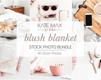 Download Blush Blanket Stock Photo Bundle / Styled Stock Photos / 40 KateMaxStock Lifestyle Branding ...