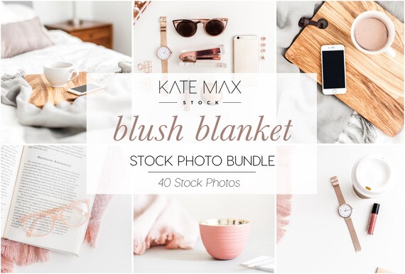 Blush Blanket Stock Photo Bundle Styled Stock Photos