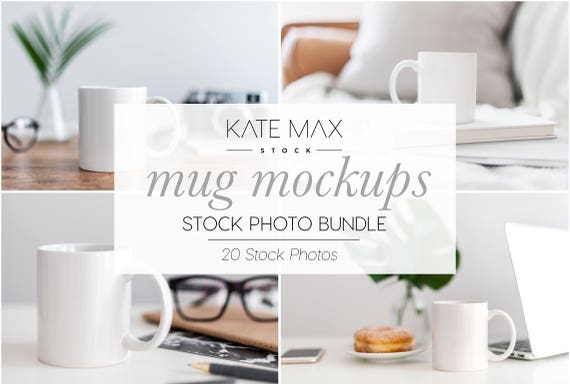 Modern Neutral Mug Mockups Stock Photo Bundle 20