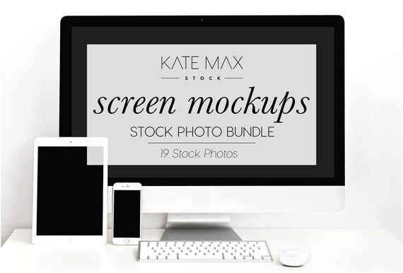 Simple White Tech Mockups Styled Stock Photo Product
