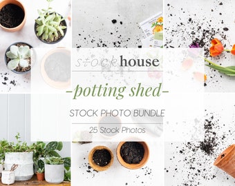 Potting Shed Stock Photo Bundle / Styled Stock Photos / 25 Branding Images for Your Business