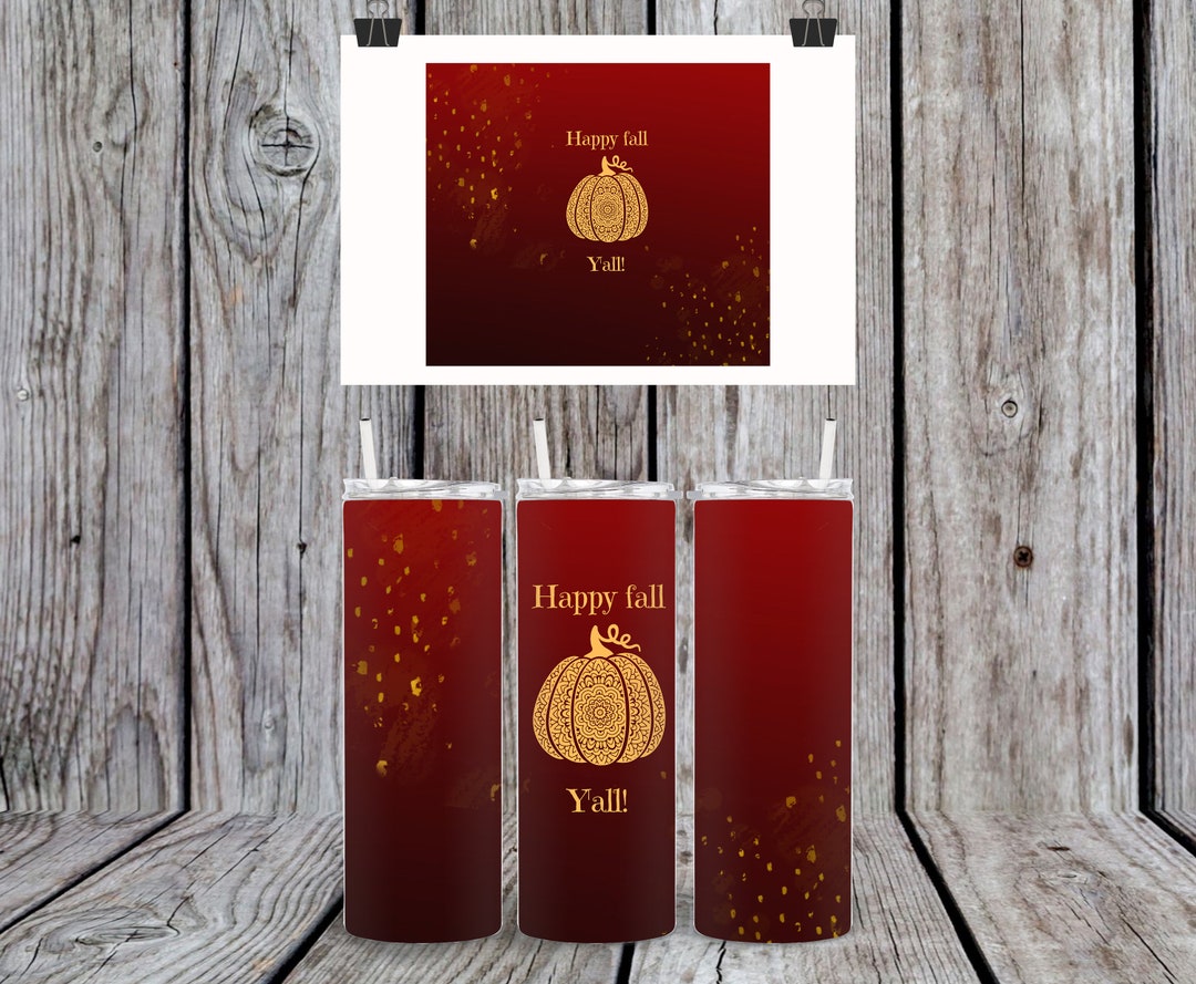 20 Oz Skinny Tumbler Sublimation Design Fall Pumpkin Witch - Etsy