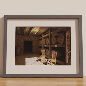 Whiskey Barrel Cellar Digital Download Wall Art Whiskey Drink Picture