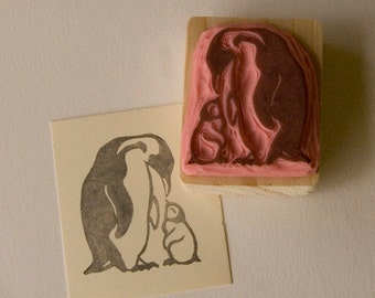 Ref. 65 Manchot empereur et petit / Emperor penguin and baby