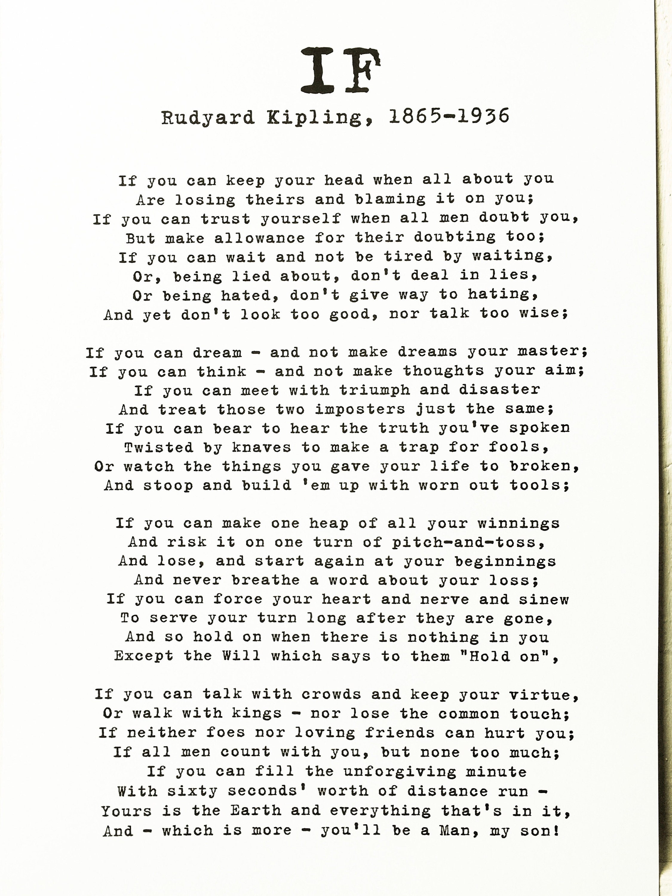 kipling poem if kipling poem if