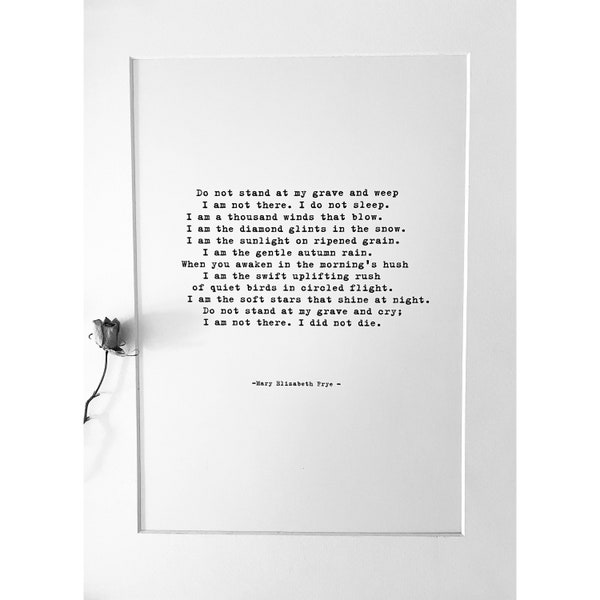 Do Not Stand at My Grave - Etsy
