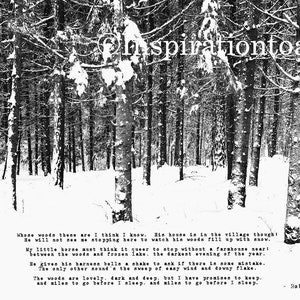 Stopping by the woods. Robert Frost Quote. Unframed A4 Art Print. Forest Print
