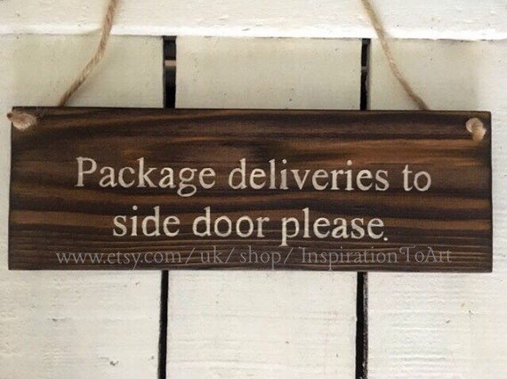 Porch Sign Front Door Sign Deliveries Sign Please Leave Etsy