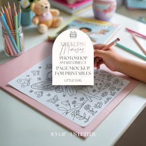 Modelo PSD de escrita à mão. Imagem de mesa rosa para meninas para folhas de atividades, colorir, educação domiciliar, educação. Pré-escola. Carta dos EUA.