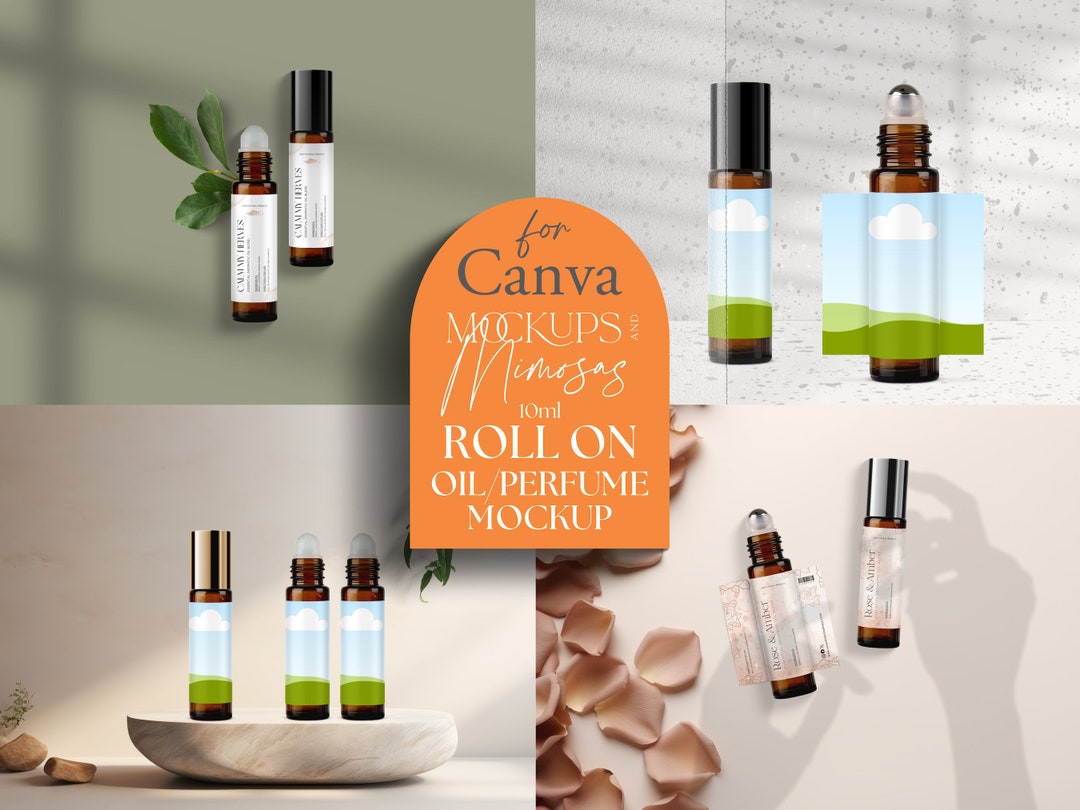 Buy CANVA 10ml ROLL-ON Essential Oil Bottle Perfume Bottle  Amber Glass Apothecary Roller Ball Online in India 