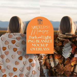 Herbst Decke PNG Mockup. Weißer Deckenschaukasten, Transparentes Foto Overlay Mockup. Decke werfen. Drag and Drop Outdoor Decke Mockup.
