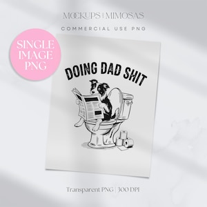 GRAPPIG hondentoilet, png, knipoog, grappig vaderdagsublimatieontwerp, grap T-shirt clipart, zwart-witte border collie-afbeelding.