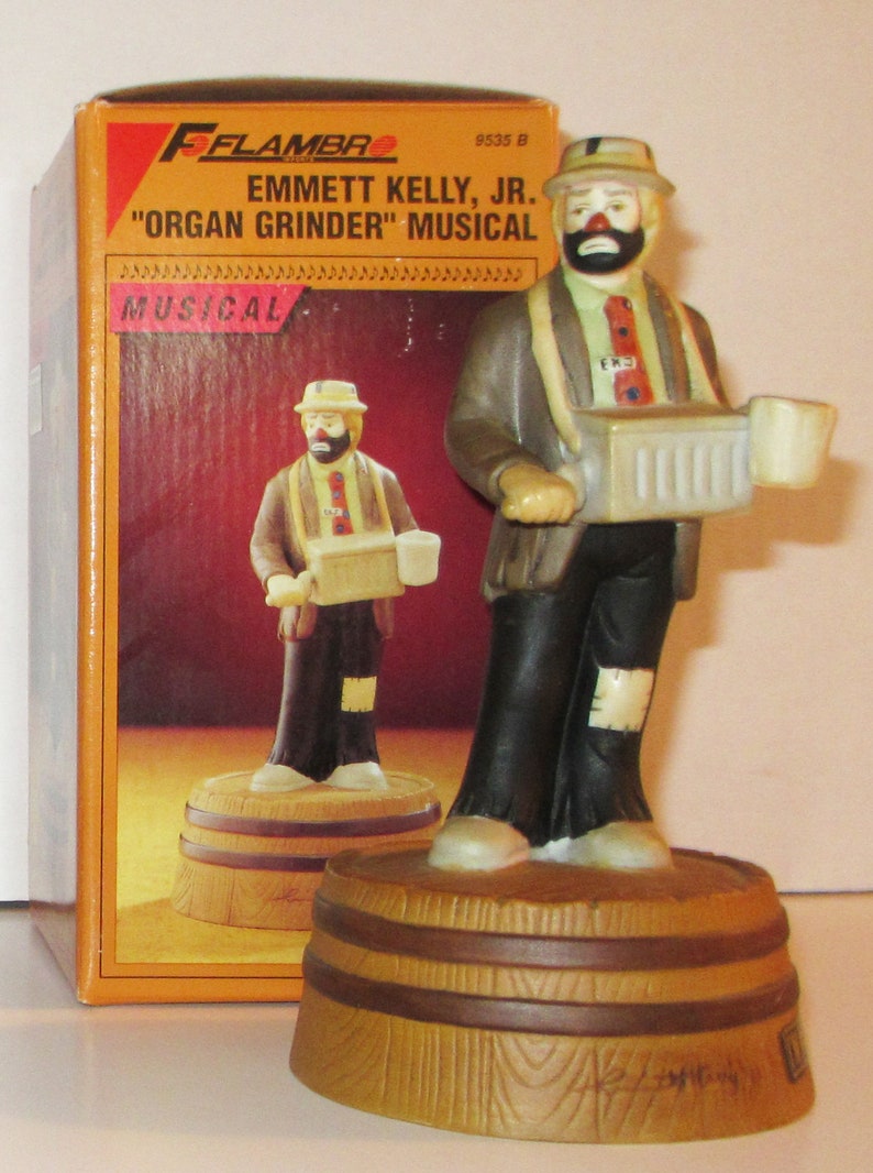 Emmett Kelly Jr. Musical Figurines 2 going My Way 9535 Etsy