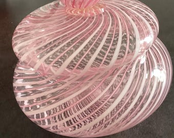 Exquisite Murano Bonbonnière or Jewellery Container,  Canna Mezzo Technique.