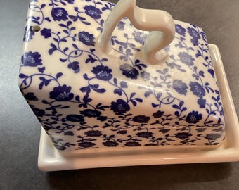 Stylish Cheese Dish Bone China, Vintage, Haxby England.