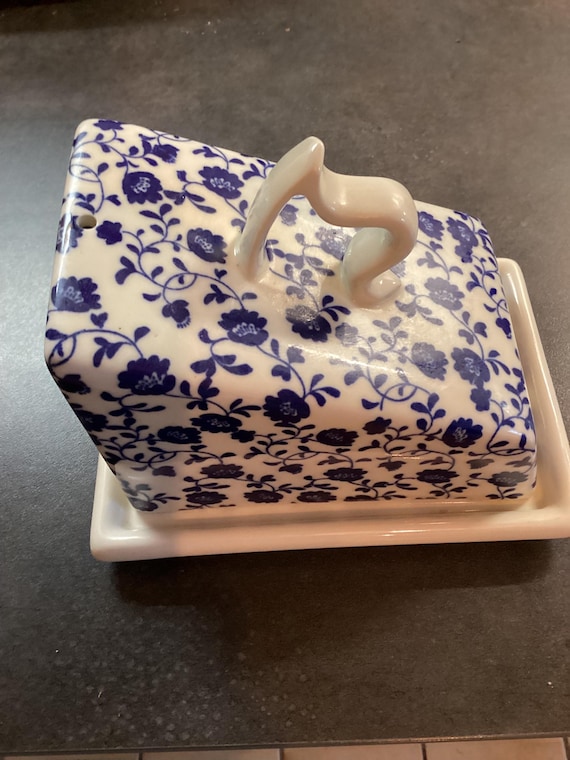 Stylish Cheese Dish Bone China, Vintage, Haxby England.