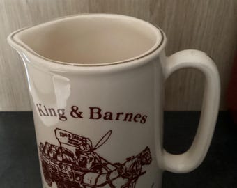 Bar ware: Whiskey Water Jug, Vintage, King and Barnes Brewery now Defunct.