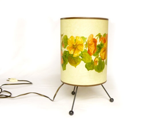 yellow tripod table lamp