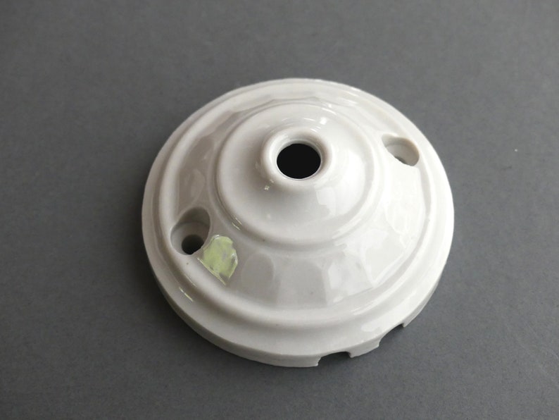 White Porcelain Ceiling Rose Plate Vintage Ceramic Ceiling Etsy