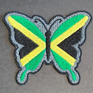 Jamaican Butterfly Patch-Embroidered-3”