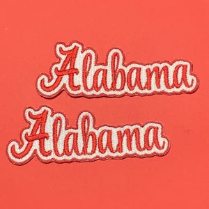 Alabama Word Patch-Script Font-Embroidered