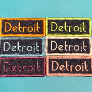 Detroit Word Patch-3” Wide-Denim