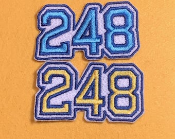 248-Southfield Michigan Area Code-Patch-Varsity Numbers