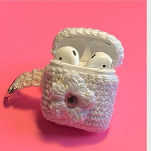 Airpods Carrying Case-Crochet Pattern-Standard Size-Flower
