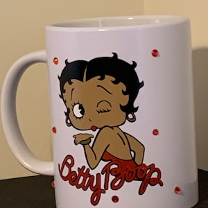 Betty Boop Coffee Mug-15 oz-Red Rhinestones